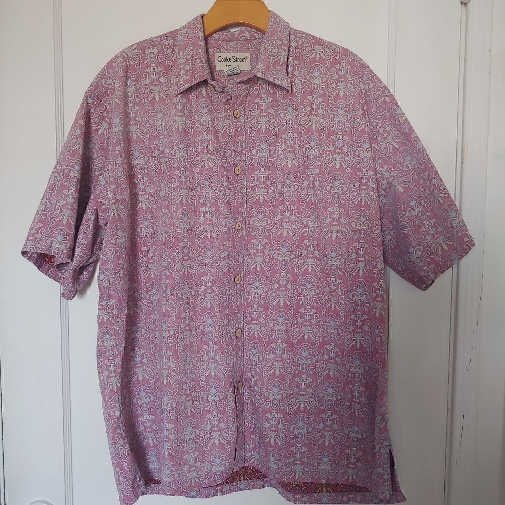 Cooke Street Men's Vintage Hawaiian Shirt Size XL Red